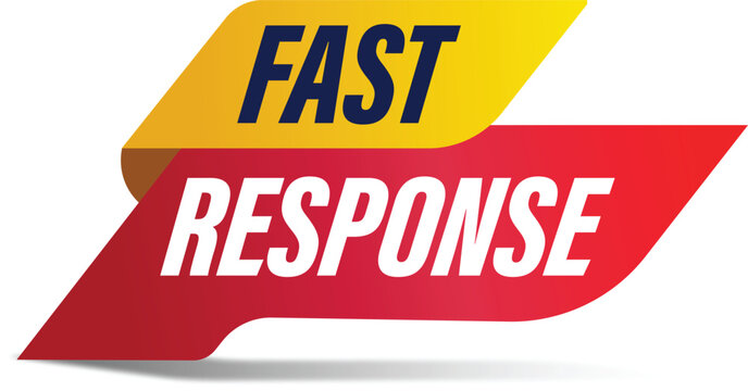 Quick response label banner. Minimalist vector illustration.