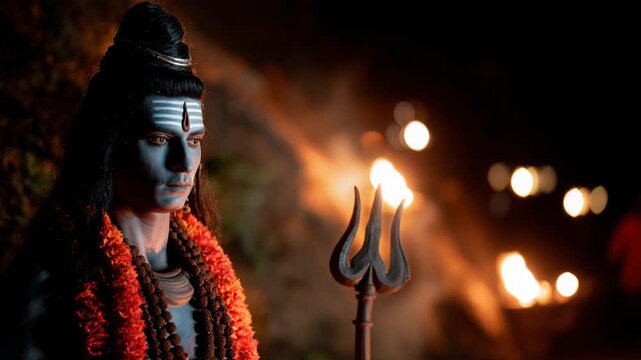 People celebrate Maha Shivratri with rituals and prayers to Lord Shiva during the night hours of the festival
