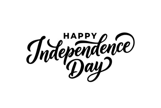 Happy Independence Day Typography Animation with Elegant Calligraphy