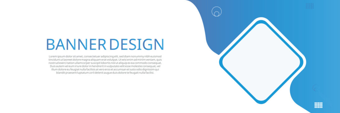 Modern blue and white abstract background vector illustration, geometric wave layout template for business presentation banner or web header design