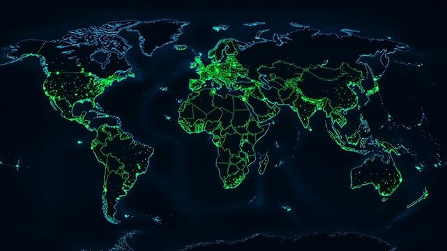 digital map where red glowing nodes are being isolated and turned green by security protocols