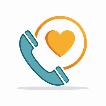 Phone icon with heart symbol