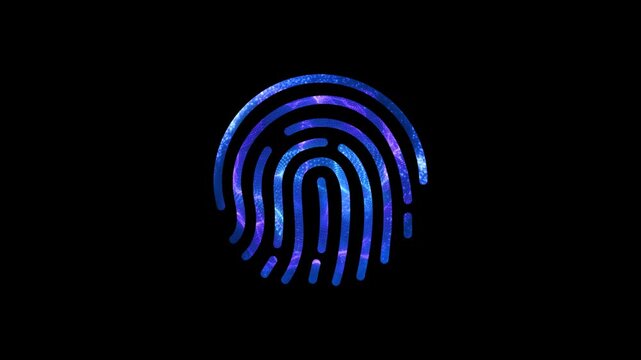 biometric fingerprint scan animation security thumb identity