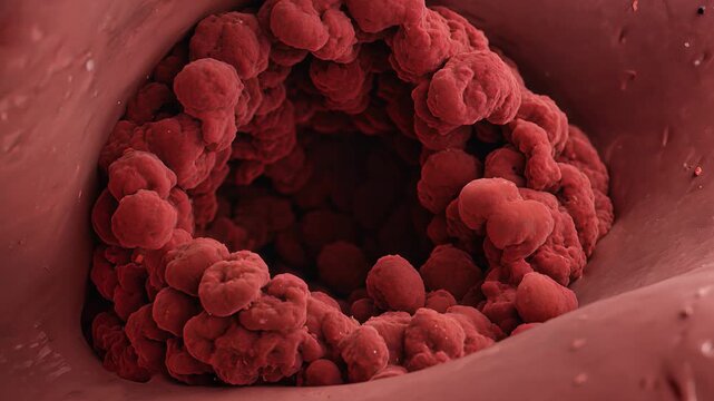 Dense erythrocyte aggregate vascular blockage and agglutination blood clumping