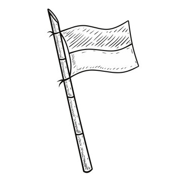Sketch of indonesian flag