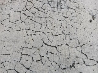 Cracked grunge concrete cement walls, building damage due to natural factors and age, walls need renovation, texture of cracks similar to fish scales © Sigit