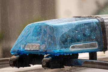 Rainy Weather Police Emergency Vehicle © Daniel