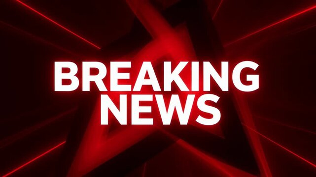 Dynamic Breaking News with Red Background Effects