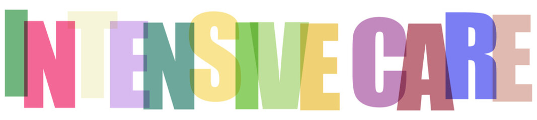 Intensive care colorful typography text graphic design element © SMNAFISUR