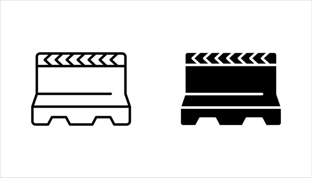 road barrier icon set. Roadblock icon. Road barrier symbol. vector illustration on white background