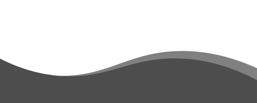 Abstract black and gray swoosh composition ideal for banners, headers, and website layouts.