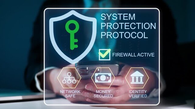 System protection protocol with a focus on network safety and firewall activation during online transactions