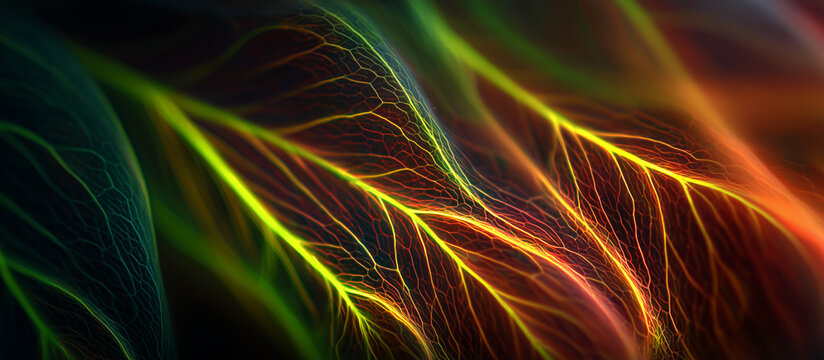 colorful detail leaves fibril 