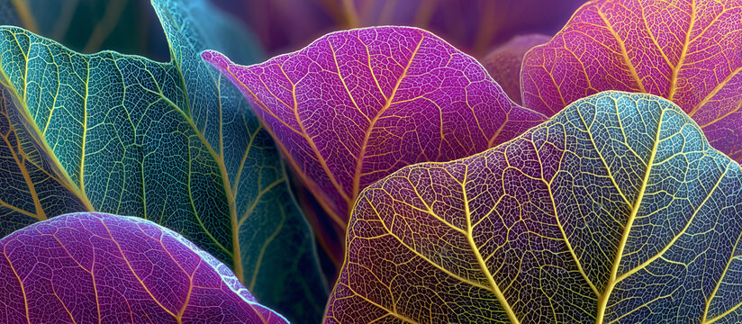colorful detail leaves fibril 