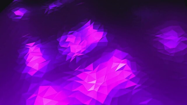 High-quality 3D render of an abstract low poly geometric surface.  Perfect for modern technology presentations, futuristic corporate backgrounds, VJ loops, and seamless motion graphics.