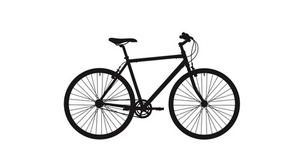 Fototapeta premium Black Silhouette Vector Illustration Isolated on White Background Bicycle, Cycling, Bike Icon, Vector Bicycle isolated on White Background EPS Vactor