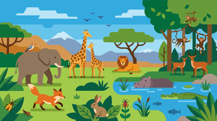 Wild animals in their natural habitat. © myle