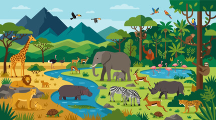 Wild animals in their natural habitat. © myle