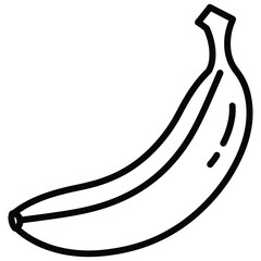 Banana fruit line art illustration vector © Stock Frame Works