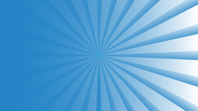 Bright blue radial sunburst pattern with alternating light and dark gradient rays for backgrounds