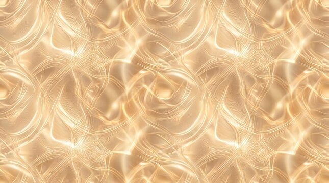 A shimmering, abstract pattern of golden lines and swirls creates a luxurious and radiant texture. The image evokes a sense of opulence and warmth, resembling polished metal or liquid gold.