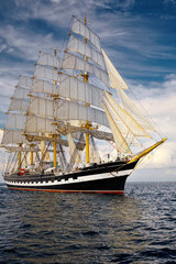 Sailing ship yacht race. Yachting. Sailing. Regatta. Classic sail yachts and sailboats  © Alvov
