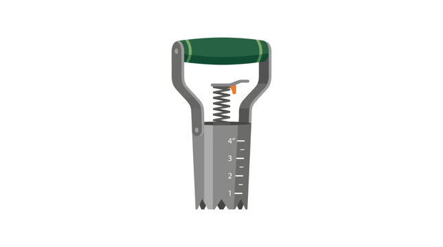 Green and silver electric razor head.