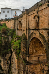 Naklejka premium Spain. Ronda. Mirador del Puente Nuevo. Historic town of Andalusia. Travel and tourism beautiful cities of Spain 