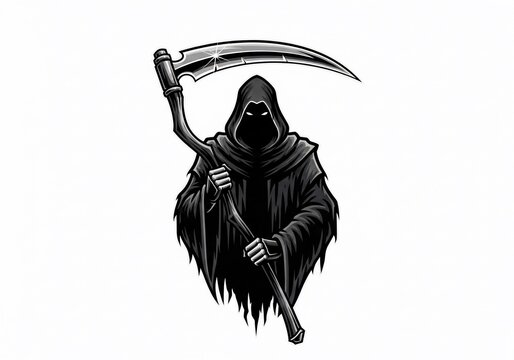 漆黒の衣、死神の迫る影絵