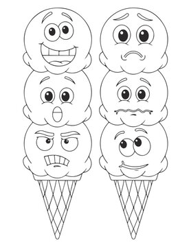 Icecream emogi illustration