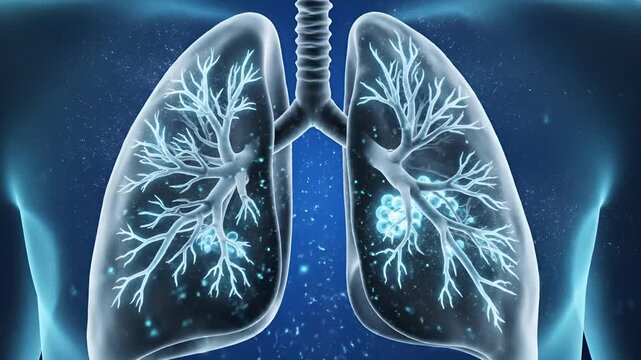 Animated Human Lungs, Medical Illustration