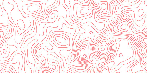 Seamless topography map background with contour curves and elevation lines. abstract terrain relief illustration and geographic cartography pattern design. © Vector Gallery