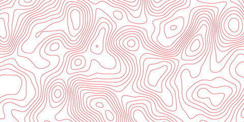 Seamless topography map background with contour curves and elevation lines. abstract terrain relief illustration and geographic cartography pattern design. © Vector Gallery