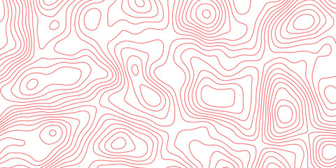 Seamless topography map background with contour curves and elevation lines. abstract terrain relief illustration and geographic cartography pattern design. © Vector Gallery