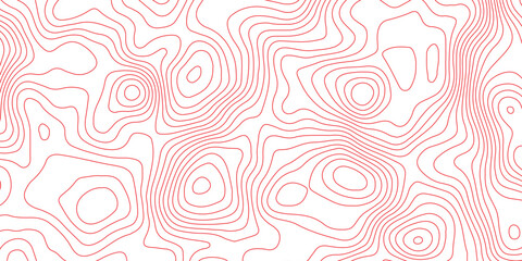 Seamless topography map background with contour curves and elevation lines. abstract terrain relief illustration and geographic cartography pattern design. © Vector Gallery