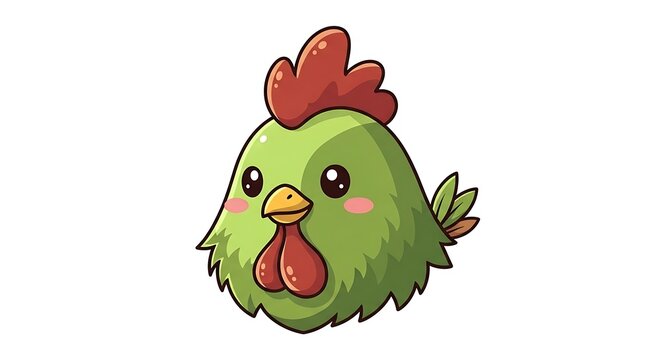 Cartoon green monster with red horns and fangs.