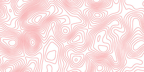 Seamless topography map background with contour curves and elevation lines. abstract terrain relief illustration and geographic cartography pattern design. © Vector Gallery