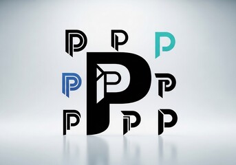 グラフィカルな「P」の多重奏、鮮やかな色彩のシンフォニー