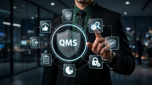 QMS Quality Management System Compliance Monitoring and Process Control Dashboard
