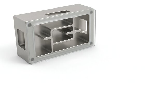 Satellite waveguide filter block with titanium cavities and glass plate