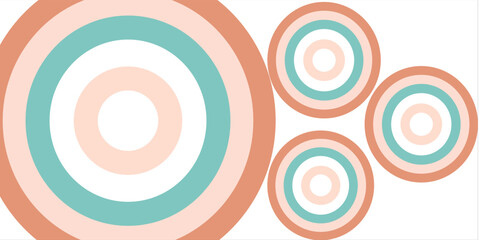 Fototapeta premium Round Geometric Background, Abstract Background, Computer Wallpaper, Geometric Shapes, Circle Background, Colored Stripes Vector Illustration Background