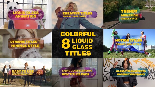 Colorful Liquid Glass Titles