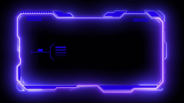Abstract technology Hud frame background. Computer interface Hud motion texture. futuristic pattern for modern . 4k motion video.