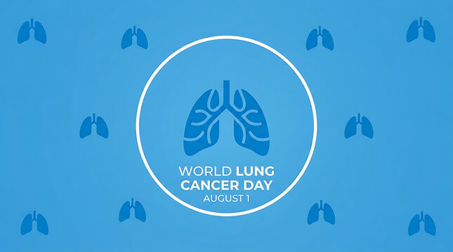 World lung cancer day august 01 pattern background with awareness