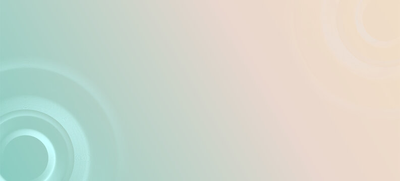 Soft beige and teal gradient vector background, featuring subtle circular line patterns. Pastel teal vector background in calm and modern texture. Minimal vector background in beige and teal color.