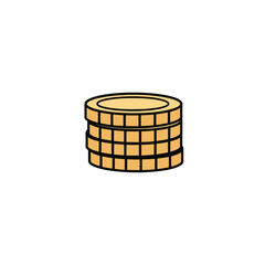 Stack of gold coins illustration. © mois