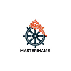 Steering wheel with flame design. © mois