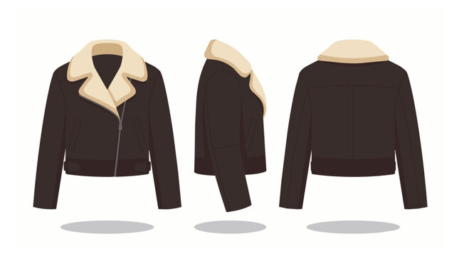 Vector illustration of a black jacket.
