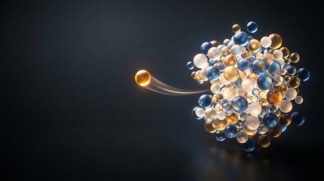 Customer churn prediction glowin&hellip; isolated on a clean white background