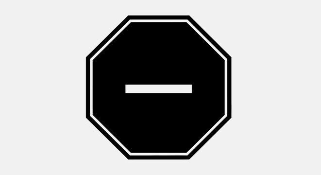 Stop sign traffic symbol icon.